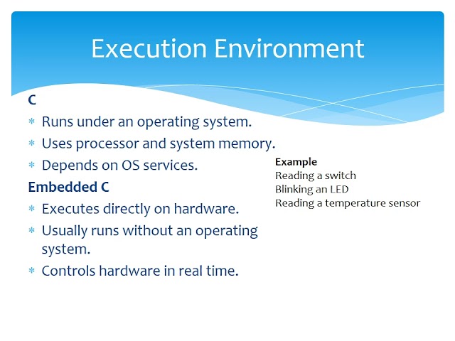 Difference Between C and Embedded C