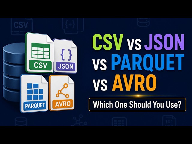 CSV vs JSON vs Parquet vs Avro: Which Data Format Should You Use?