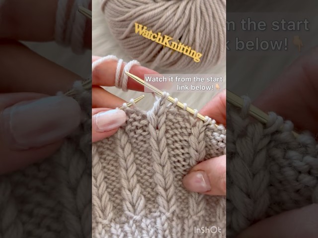 Click above👆🏻Dropped Stitch Braid #knittingpattern #beginnersstitch #watchknitting #knitting #knit