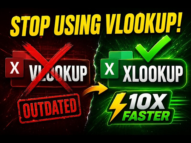 Excel VLOOKUP vs XLOOKUP | Stop Using VLOOKUP in 2026!