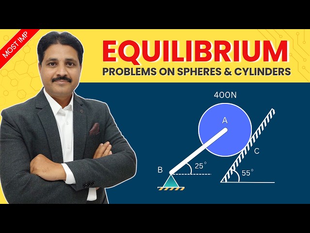 EQUILIBRIUM IN ENGINEERING MECHANICS | SPHERE AND CYLINDER PROBLEM 17 @TIKLESACADEMYOFMATHS