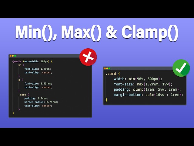 Responsive Web Design with min(), max(), clamp(), and calc()