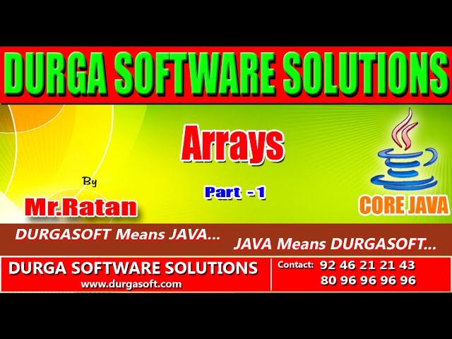 Core java || Arrays part -1 by Ratan