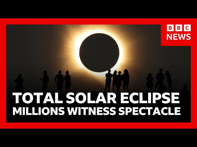 Millions across Europe witness spectacular solar eclipse | BBC News