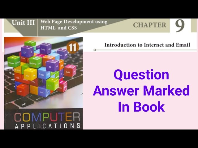 11th Std - Computer Applications | Chapter 9 - Question Answer Marked In Book