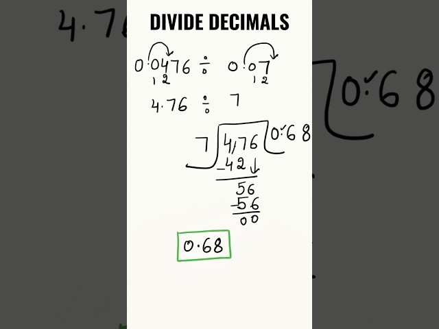 How to Divide Decimals #maths#shorts