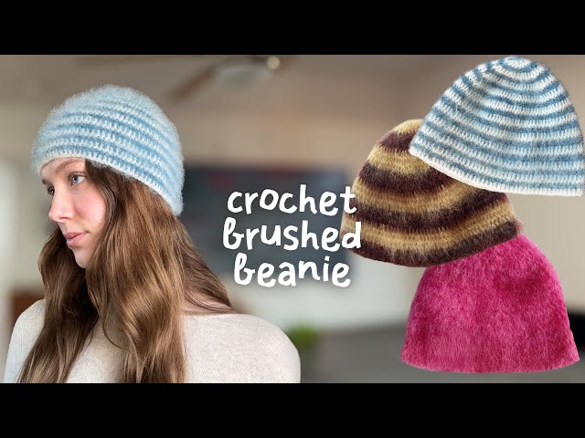 easy crochet brushed beanie tutorial - beginner friendly!
