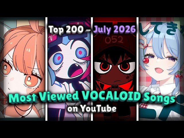 [TOP 200] Most Viewed VOCALOID Songs on YouTube (July 2026)