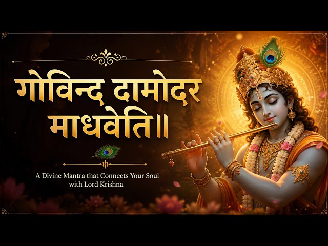 गोविन्द दामोदर माधवेति | Soulful Krishna Chant | Krishna Mantra for Peace, Bhakti & Positive Energy