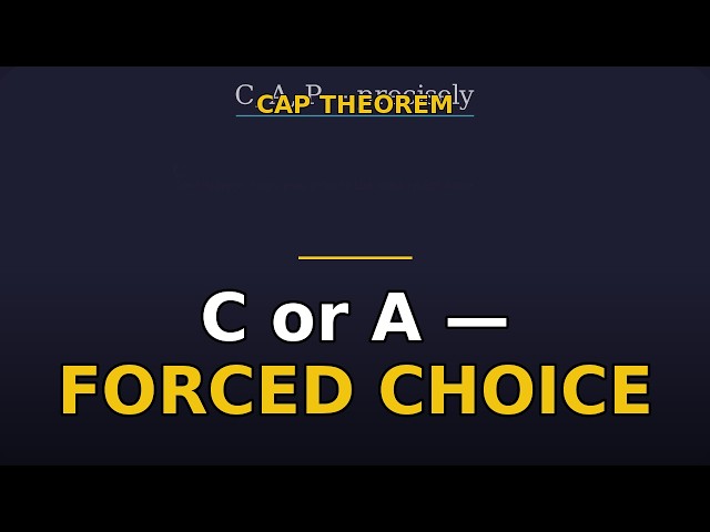 The CAP Theorem: Choose C or A When the Network Breaks