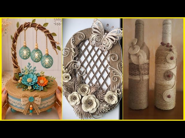 Amazing Jute Ideas! Easy Home Decoration and Organization Ideas 🤎 #diy #trending #viral