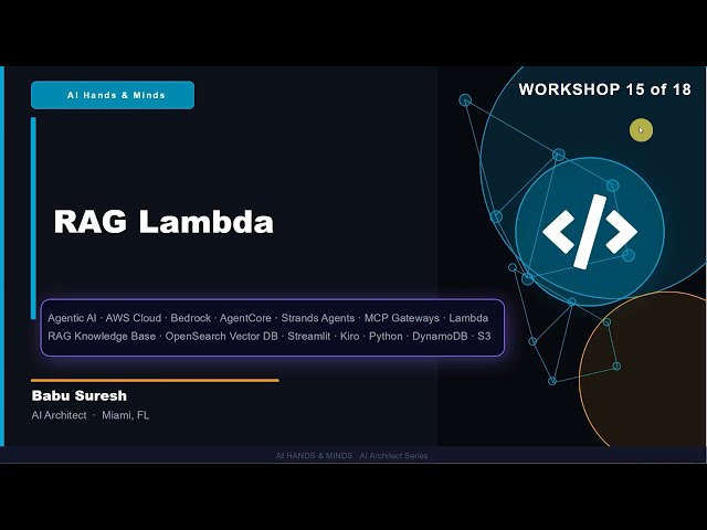 Building AWS AgentCore End-2-End App - 15 of 18