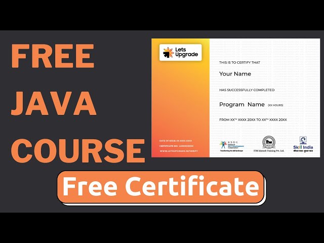 Free Java Programming Course with Certificate | 3 DAYS LIVE INTERACTIVE COURSE