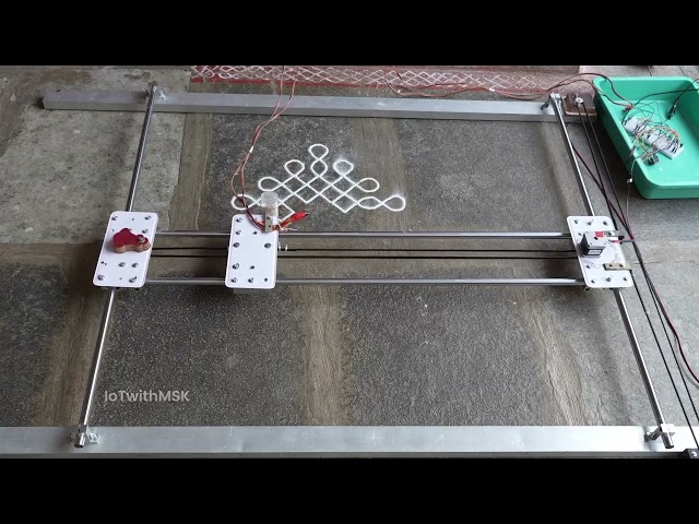 Mobile App Controlled Rangoli Drawing Machine | Automatic XY Plotter | IoT Project