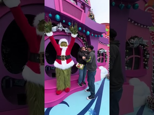 Funny Proposal Gone Viral: The Grinch’s Hilarious Reaction 🤣💍