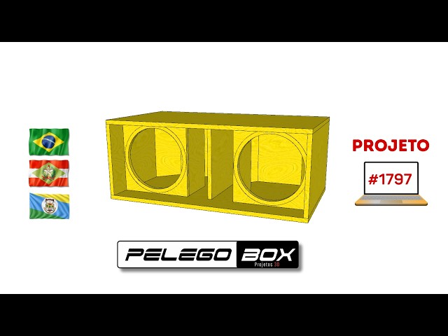 #1797 CAIXA PANCADÃO DUTO RÉGUA 2X 12" EROS E-12 HAMMER 4.7K PELEGO BOX PROJETOS 3D FEITO DO ZERO