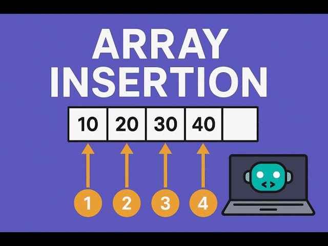 Array insertion using step by step #array #coding #like #likeforlikes #codes