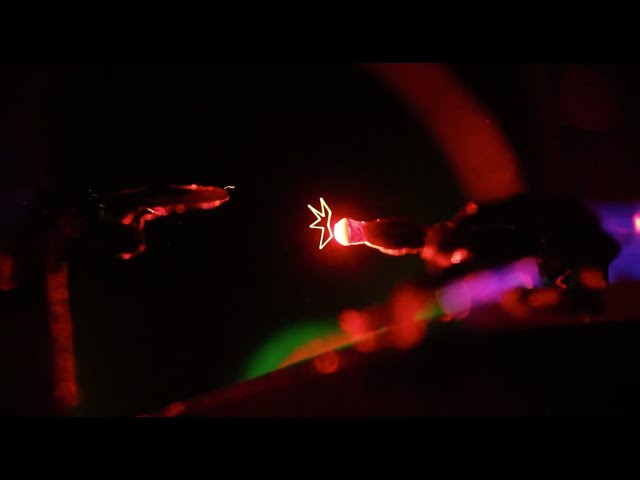 Using lasers to create the displays of science fiction, inspired by Star Wars and Star Trek