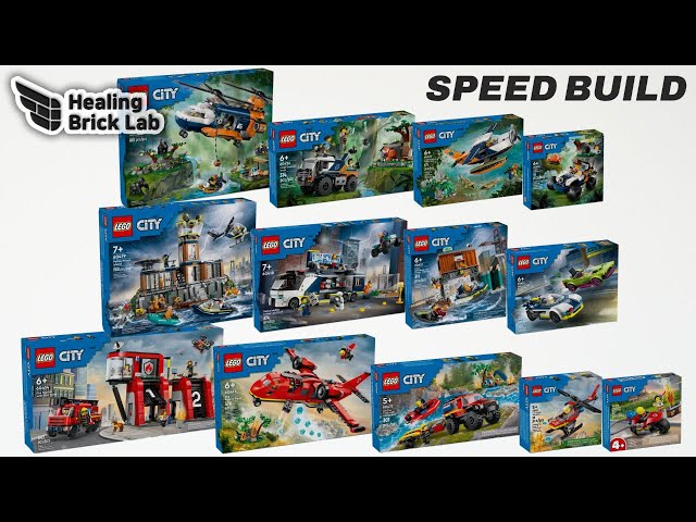 COMPILATION Lego City 2024 Jungle, Fire, Police sets Speed Build