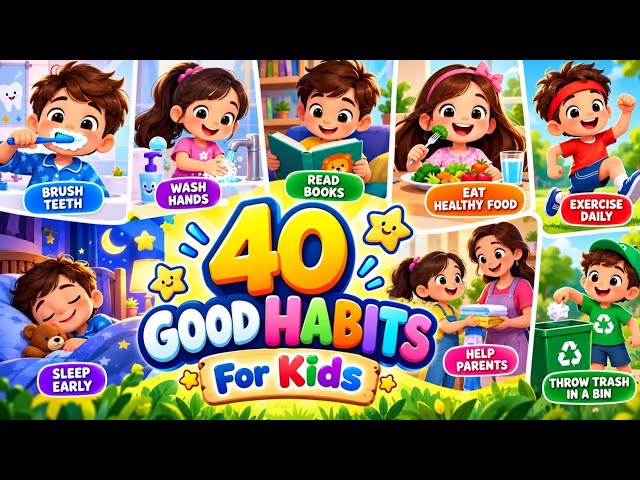 40 Good Habits Every Kid Should Learn | Good Manners & Healthy Habits for Kids | My Little Learners