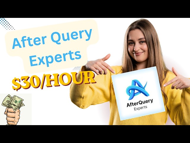 Train AI, Get Paid More | AfterQuery Experts | $30/H #afterqueryexperts #ai