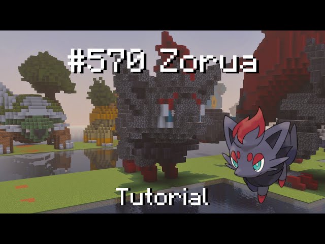 How to build a Pokémon Zorua statue in Minecraft (Tutorial)