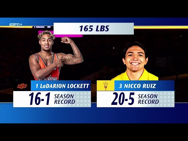 LaDarion Lockett vs Nicco Ruiz (165lbs) FULL MATCH | Big 12 Wrestling Championship pres. by Allstate