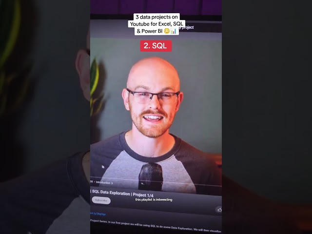 3 data projects on YouTube for Excel, SQL and Power BI #dataanalytics #dataengineering #datascience