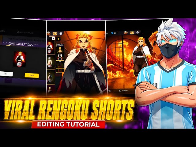 Viral Rengoku Shorts Editing Tutorial 🔥 | Free fire viral video editing tutorial like @bonex4_ff 