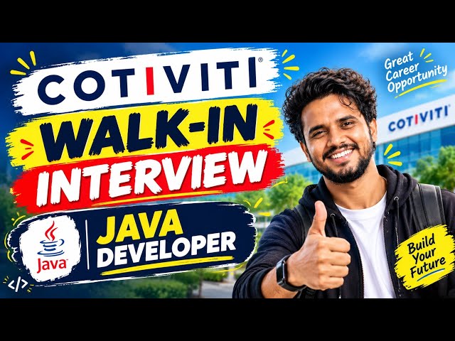 COTIVITI Walk-In Interview 2026 🔥 | Java Developer Jobs | Hyderabad | Apply Now