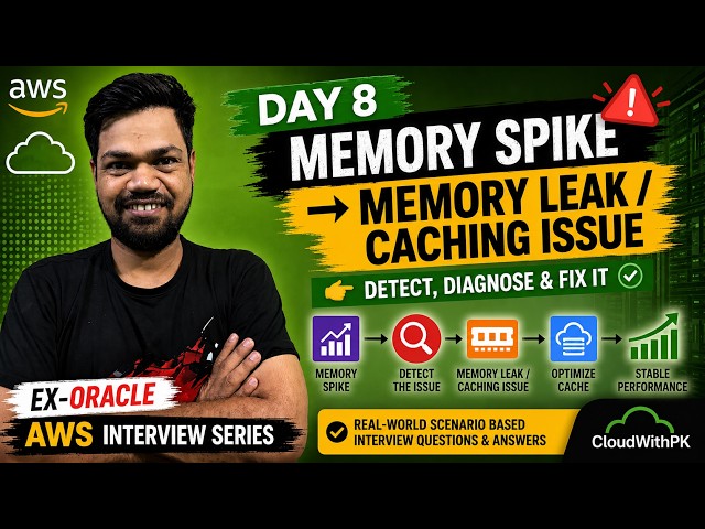 👉 Memory Leak vs Cache Issue Explained 🔥 | AWS Real Interview Scenario