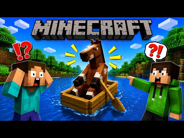 I Hacked Minecraft 😱 Horse Sitting In Boat |Episode 4