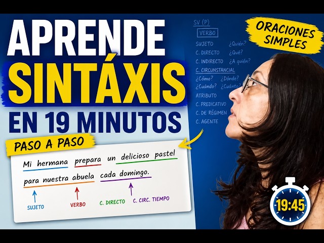 Cómo se hace la [SINTAXIS de una oración SIMPLE] 🧿▶ Para aprender RÁPIDO