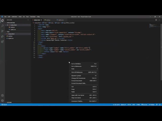 JavaScript Events