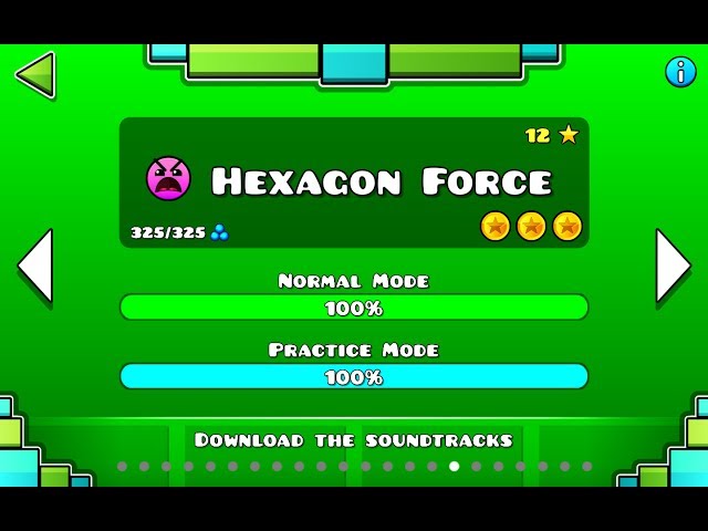 Geometry Dash - Hexagon Force 100% (All Coins)