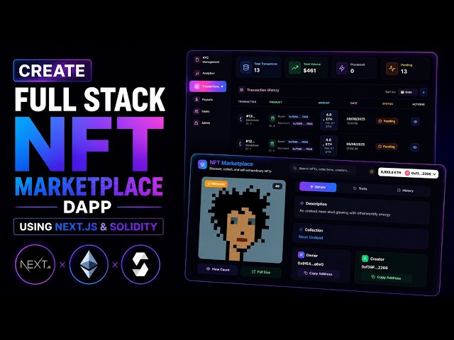 Create Full Stack NFT Marketplace DApp Using Next.js & Solidity | Deploy on Any Blockchain