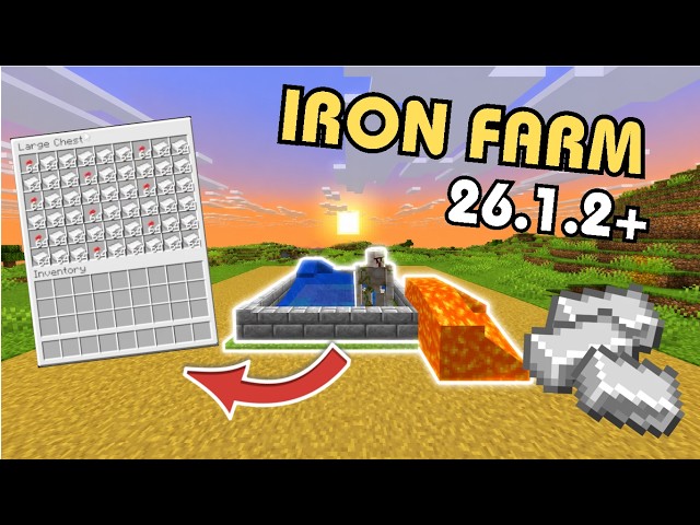 3 MINUTE IRON FARM! | Super easy iron farm for Minecraft Java 26.1+ !