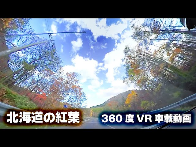 【北海道360度VR動画】今年は雪が降りすぎなので紅葉の景色で癒やされて下さい 浮島IC〜滝上 Hokkaido