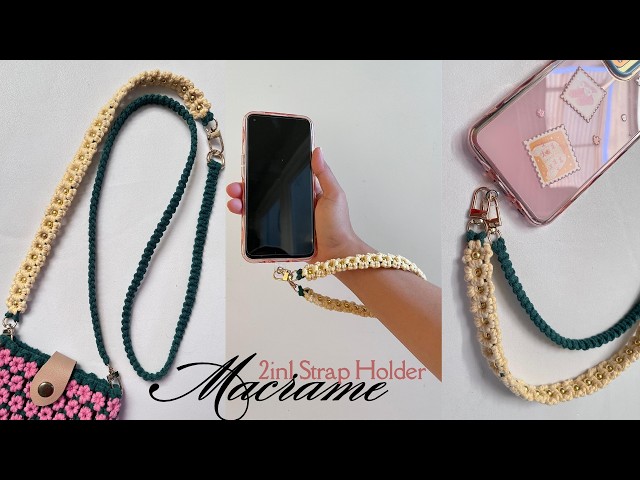 Macrame Phone Bag Strap 2-in-1 | Macrame Phone Strap | Macrame Lanyard (Easy for Beginners)
