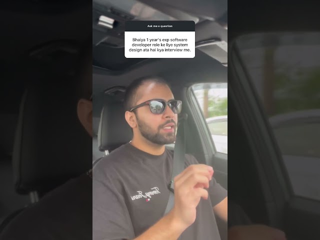 System Design for 1 year experience professionals