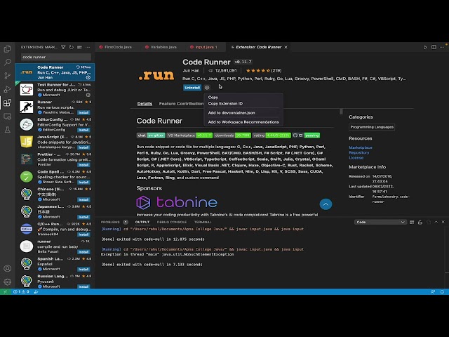 Get User Input In Visual Studio Code | Run Java Programs In Terminal | On macOS Linux & Windows 🔥
