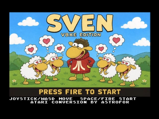 🐏 🕹️SWEN VBXE: HUMOROUS ARCADE FOR ATARI 8-BIT!