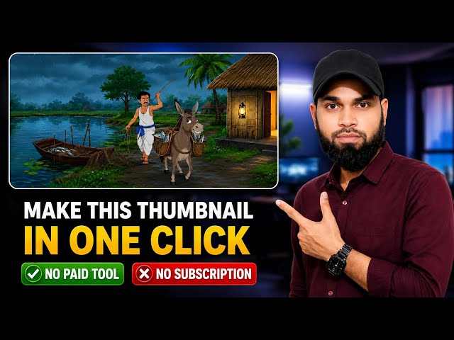 ऐसा Thumbnail एक Click में बनाओ | No Paid Tool, No Subscription 🔥