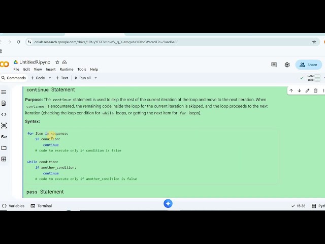 Break, continue, pass keywords in python in telugu