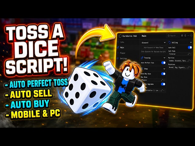 Toss a Dice Script - (NO KEY) Auto Perfect Tose, Auto Sell, Auto Buy & More