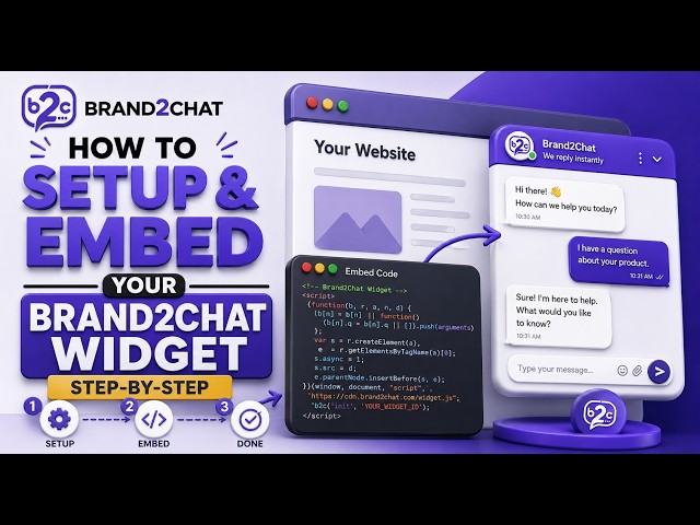 How to Setup & Embed Your Brand2Chat Widget (Step-by-Step)