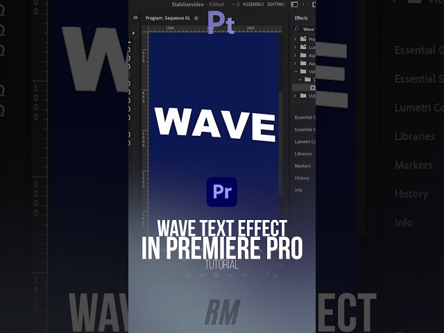Wavy Text Effect in Premiere Pro Tutorial  #premiereprotutorial