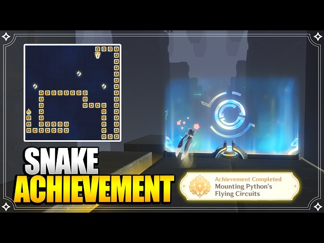 Snake Achievement! Mounting Python's Flying Circuits | World Quests & Puzzles【Genshin Impact】