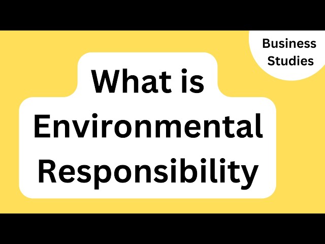 What is Environmental Responsibility