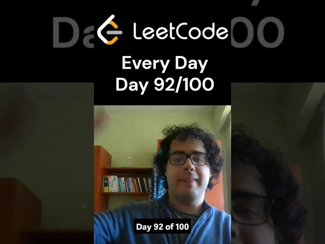 LeetCode For 100 Days Day 92 #leetcode #codingchallenge #coding #softwareengineer